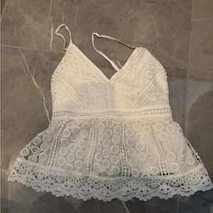 Abercrombie & Fitch White Lace Camisole